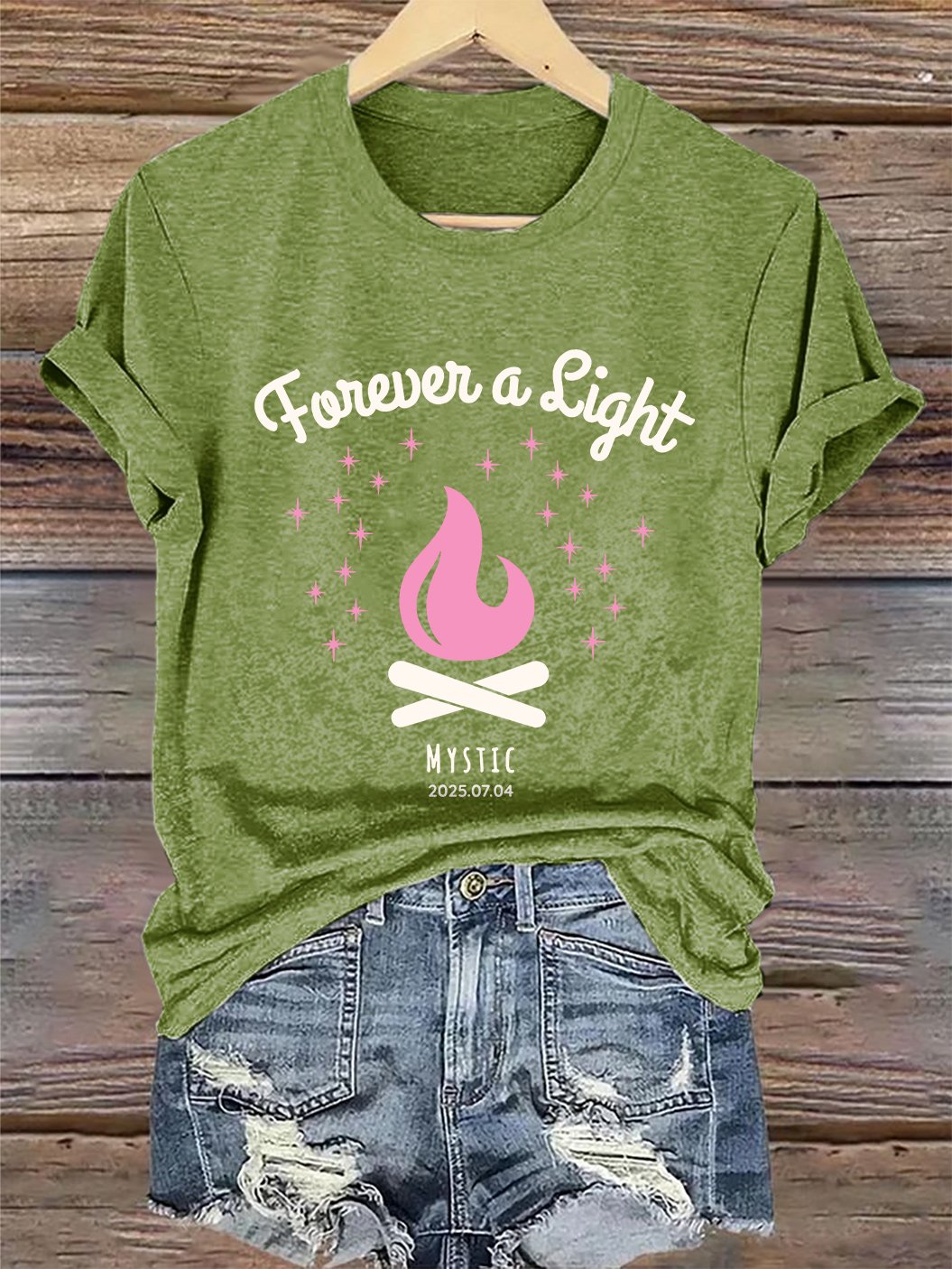 🙏💔Join us in praying for Texas.🙏Retro Forever A Light Mystic 2025.07.04 Print T-Shirt