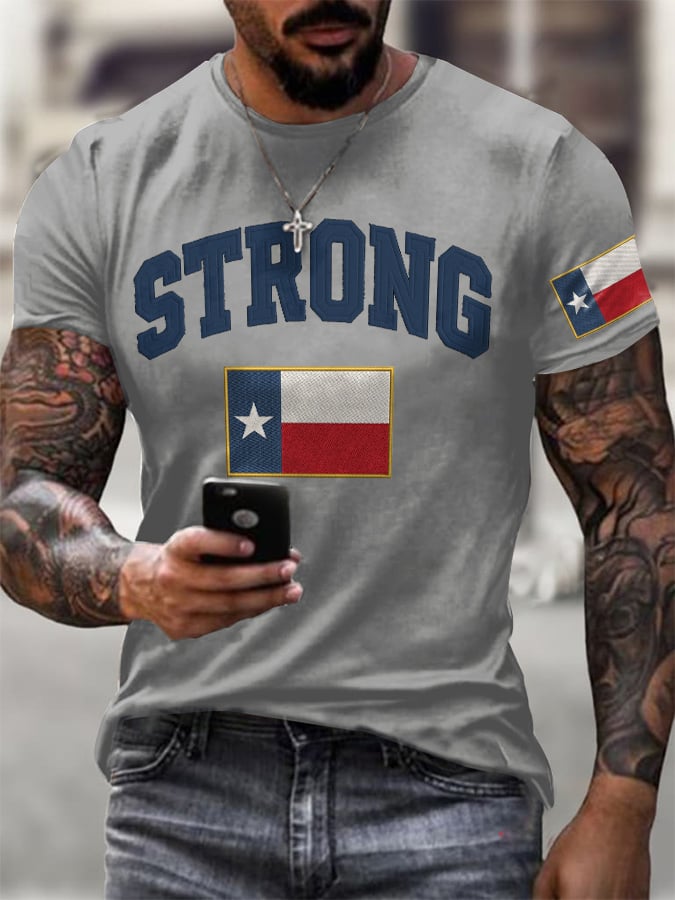 ๐๐Join us in praying for Texas.๐Men's Retro Pray For Texas Texas Strong Print T-Shirt