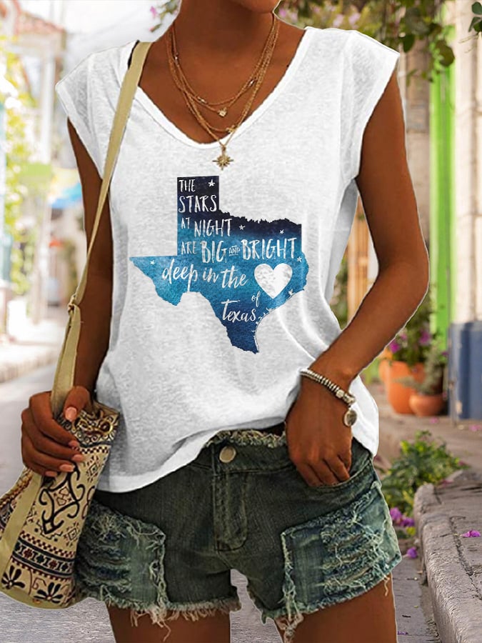ππJoin us in praying for Texas.πV Neck Retro Texas Strong The Stars At Night Are Big And Bright Deep In The Heart Of Texas Print Tank Tops