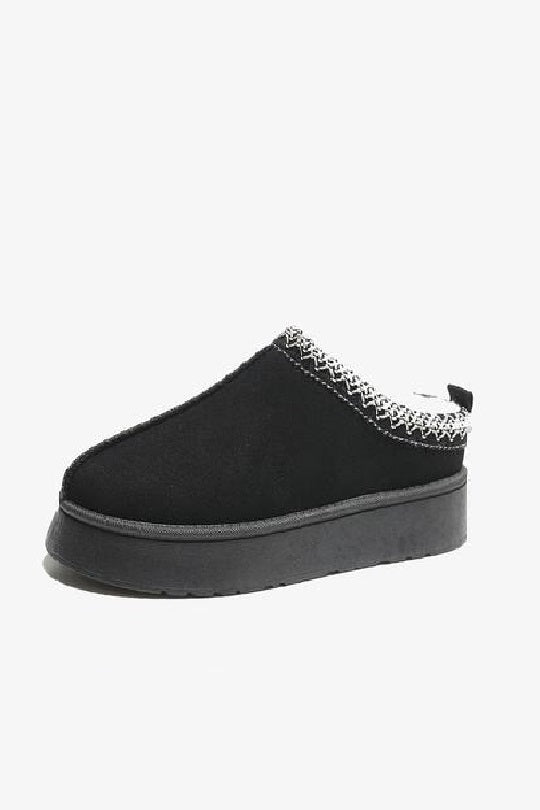 Faux Fur Center-Seam Slippers