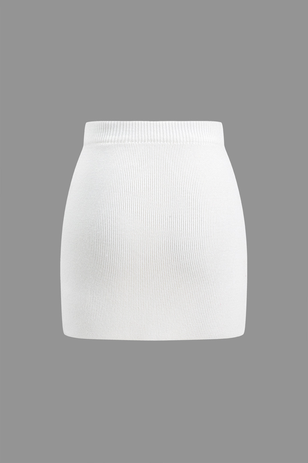 Basic Solid Knit Mini Skirt