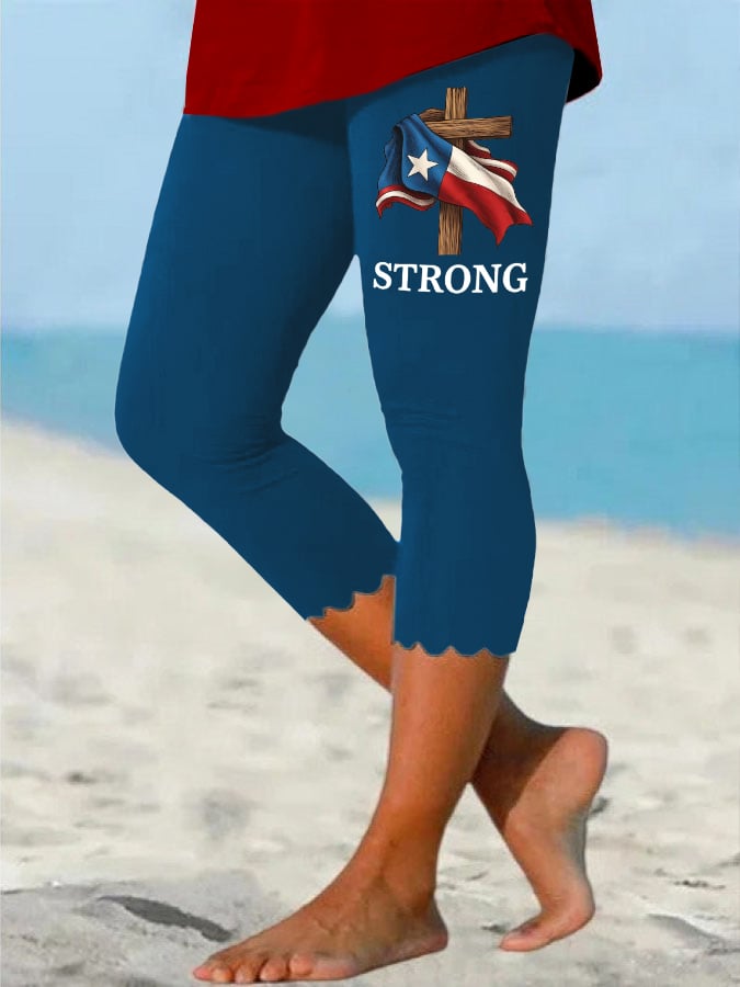 🙏💔Join us in praying for Texas.🙏Women's Texas Strong Printed Leggings