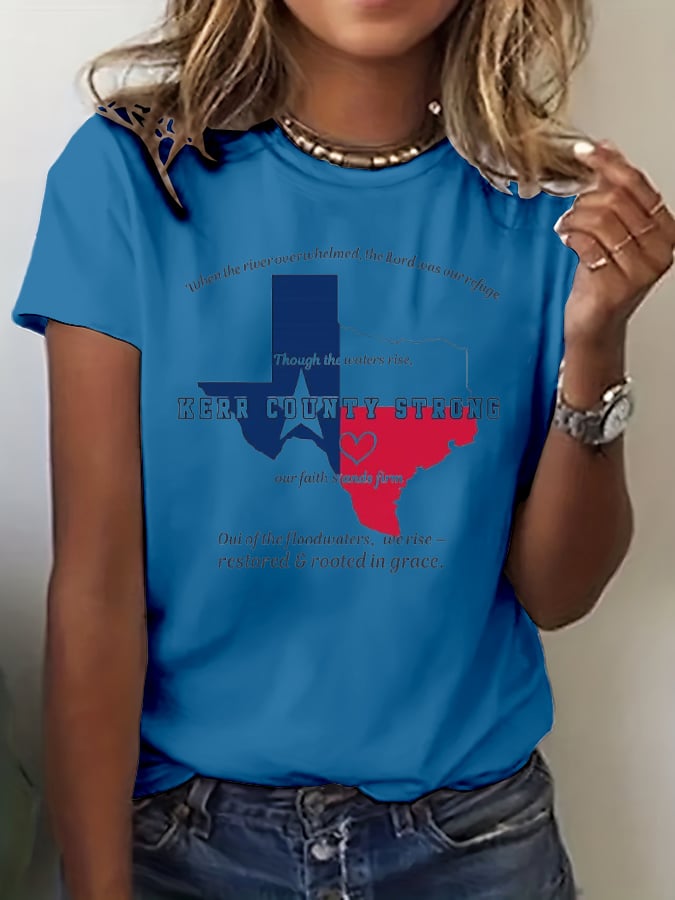 Women's Kerr County Strong Print Casual T-Shirt