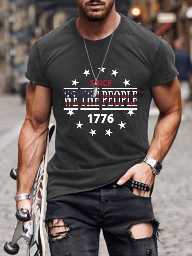 Men's Casual Print Short Sleeve T-Shirt