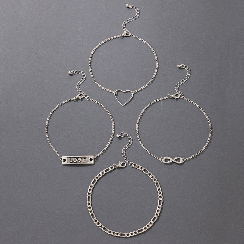 Set of 4 Chain Bracelets, Boho Bracelets For Women