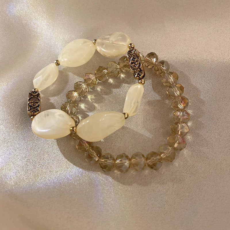 Set of 2 Beaded Bracelets, Bohemian Bracelets