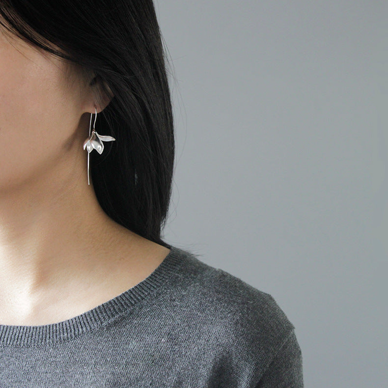 Magnolia Flower Earrings