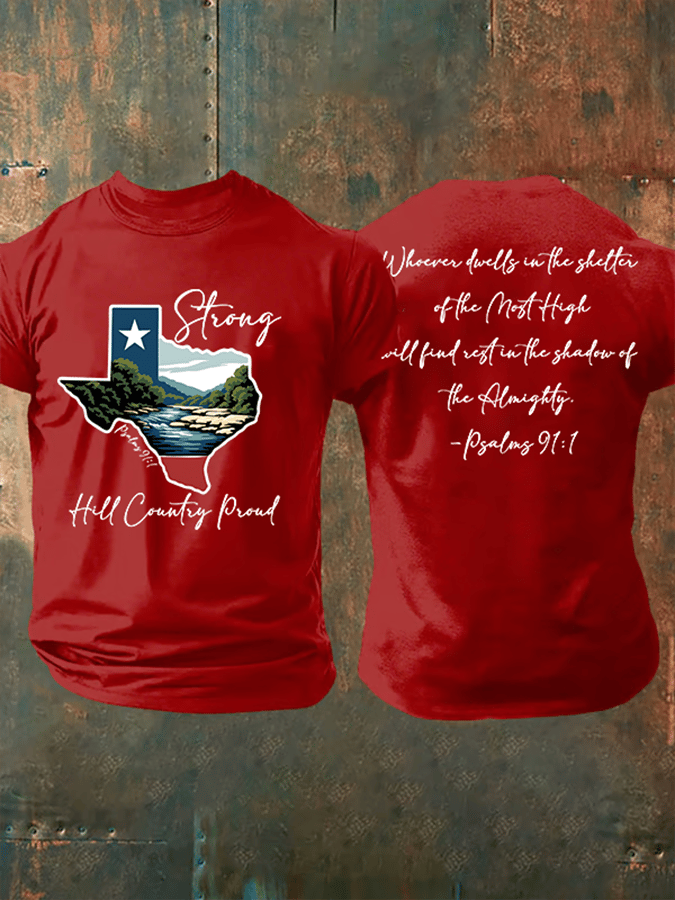 🙏💔Join us in praying for Texas.🙏Men's Texas Strong Printed Casual T-Shirt