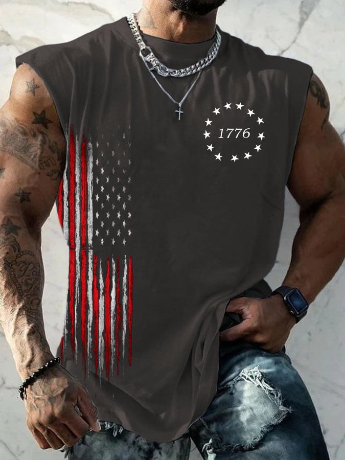 Men's Casual Printed Tank Top