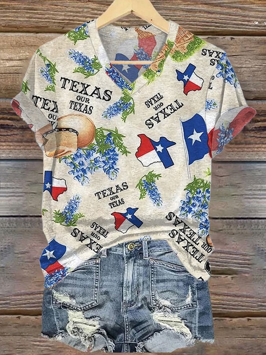 🙏💔Join us in praying for Texas.🙏Women's Texas Our Texas Printed T-shirt