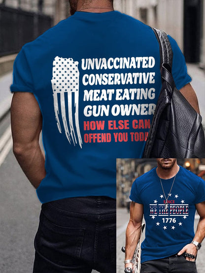 Men's Casual Print Short Sleeve T-Shirt