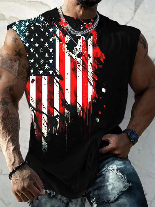 Men's Independence Day Print Tank Top