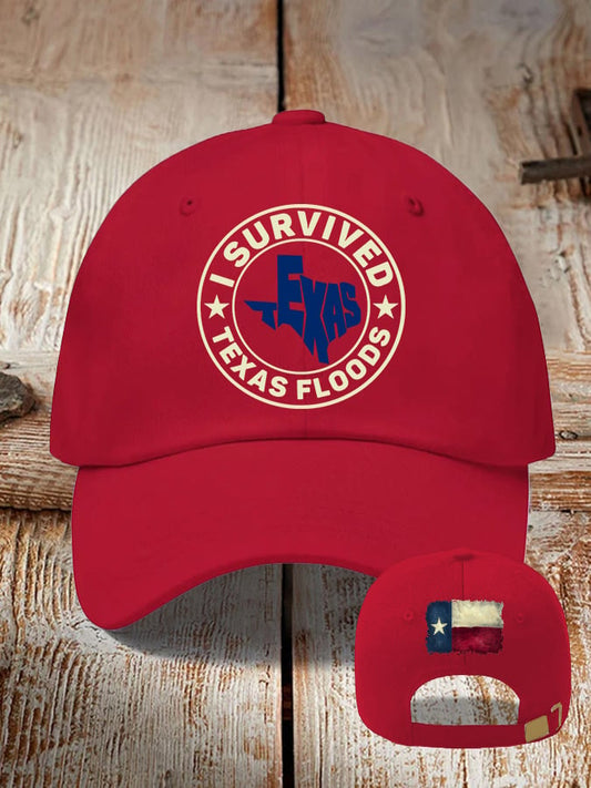 🙏💔Join us in praying for Texas.🙏Retro Texas Strong I Survived Texas Floods Pray For Texas Print Baseball Cap