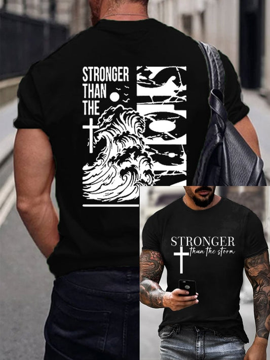 Men's Faith Stronger Than The Storm Print T-Shirt