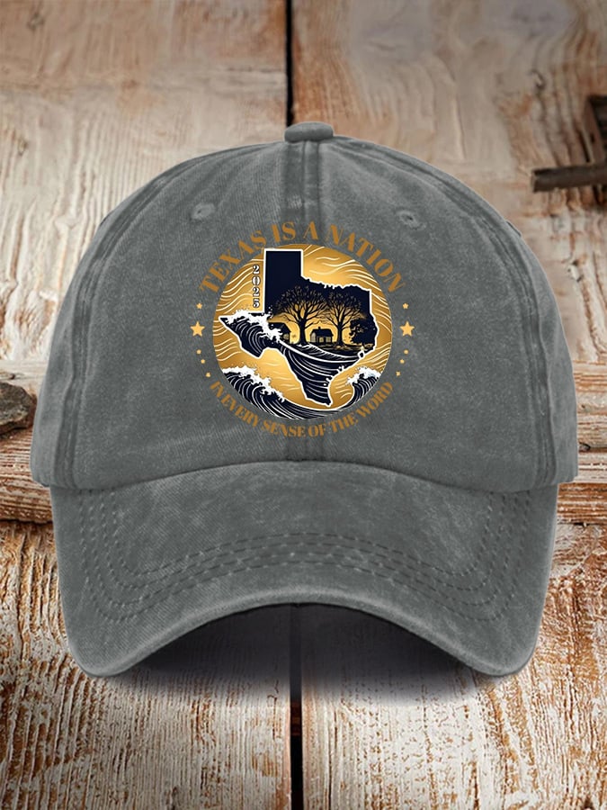 🙏💔Join us in praying for Texas.🙏Retro Texas Strong Texas Is A Nation In Every Sense Of The Word Print Baseball Cap