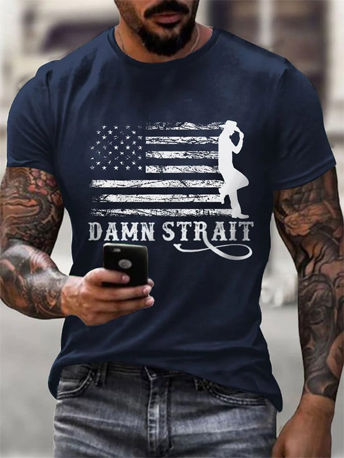 🙏💔Join us in praying for Texas.🙏Men's Damn Strait Country Music Fan T-shirt