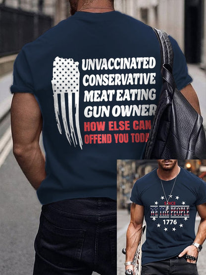 Men's Casual Print Short Sleeve T-Shirt