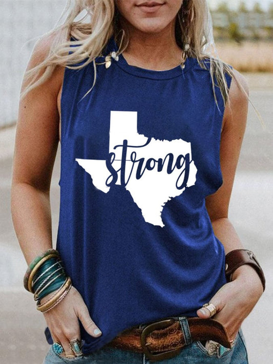 Women's Texas Strong Print Tank Top