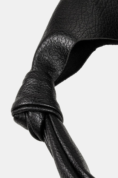 Faux Leather Knot Shoulder Bag