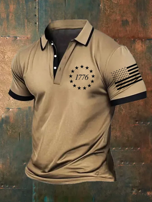 Men's 1776 Printed Polo Shirt