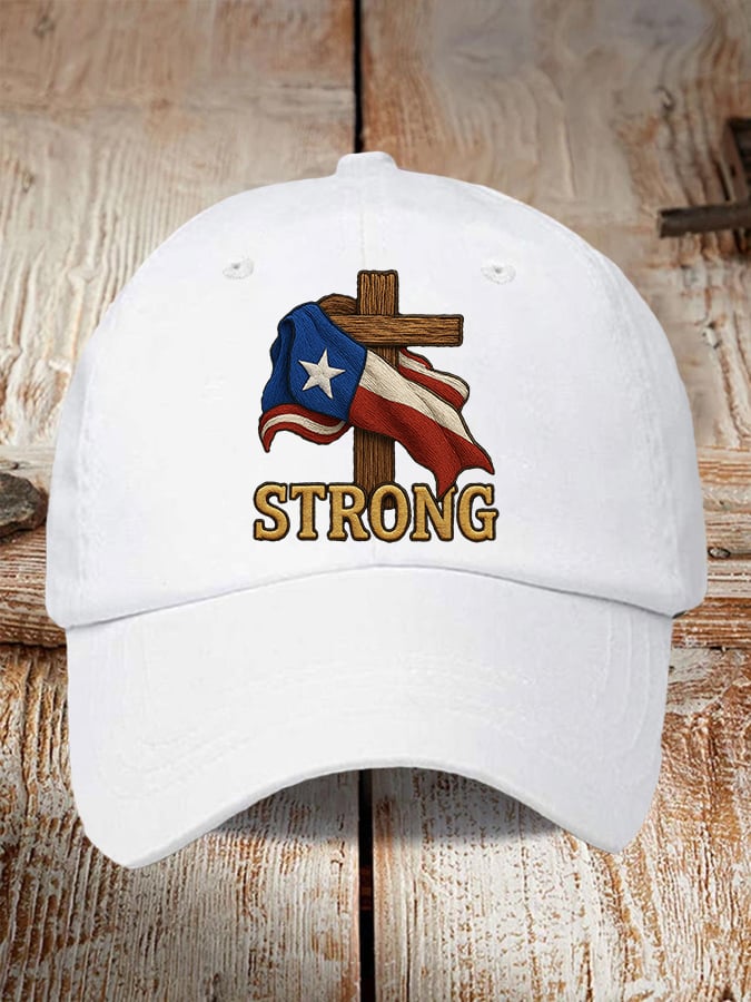 🙏💔Join us in praying for Texas.🙏Retro Texas Strong Faith Cross Print Baseball Cap