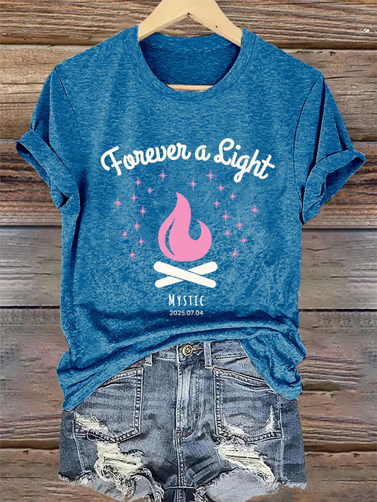 🙏💔Join us in praying for Texas.🙏Retro Forever A Light Mystic 2025.07.04 Print T-Shirt