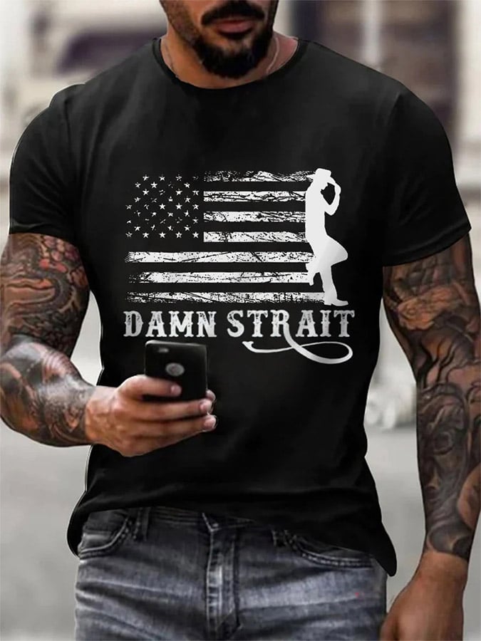 🙏💔Join us in praying for Texas.🙏Men's Damn Strait Country Music Fan T-shirt