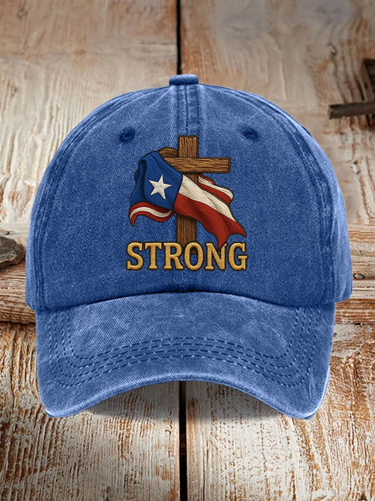 🙏💔Join us in praying for Texas.🙏Retro Texas Strong Faith Cross Print Baseball Cap