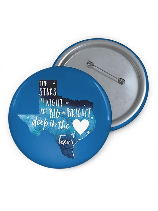 🙏💔Join us in praying for Texas.🙏Vintage Texas Strong The Stars At Night Are Big And Bright Deep In The Heart Of Texas Print Brooch