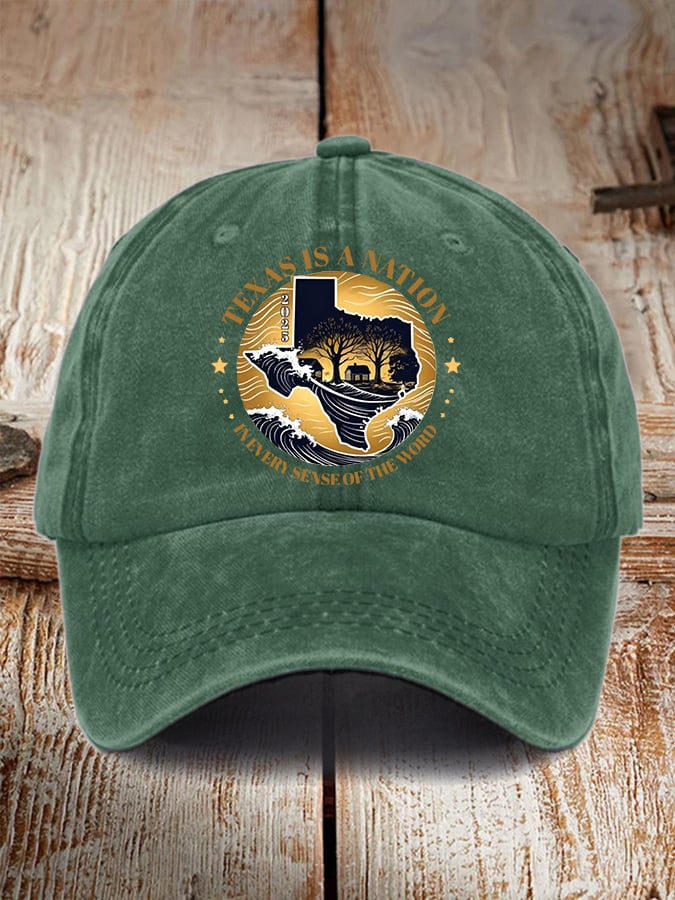 🙏💔Join us in praying for Texas.🙏Retro Texas Strong Texas Is A Nation In Every Sense Of The Word Print Baseball Cap