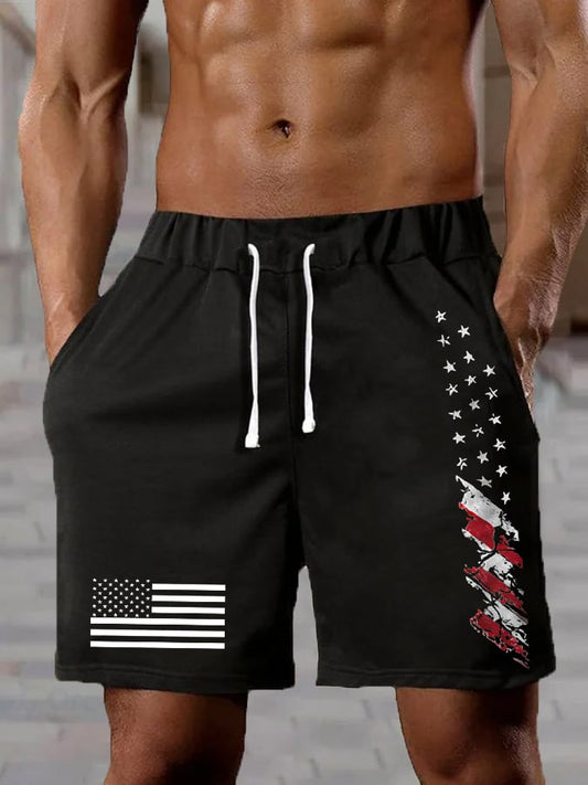 Men's Flag Independence Day Casual Shorts