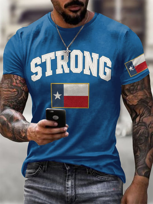 🙏💔Join us in praying for Texas.🙏Men's Retro Pray For Texas Texas Strong Print T-Shirt
