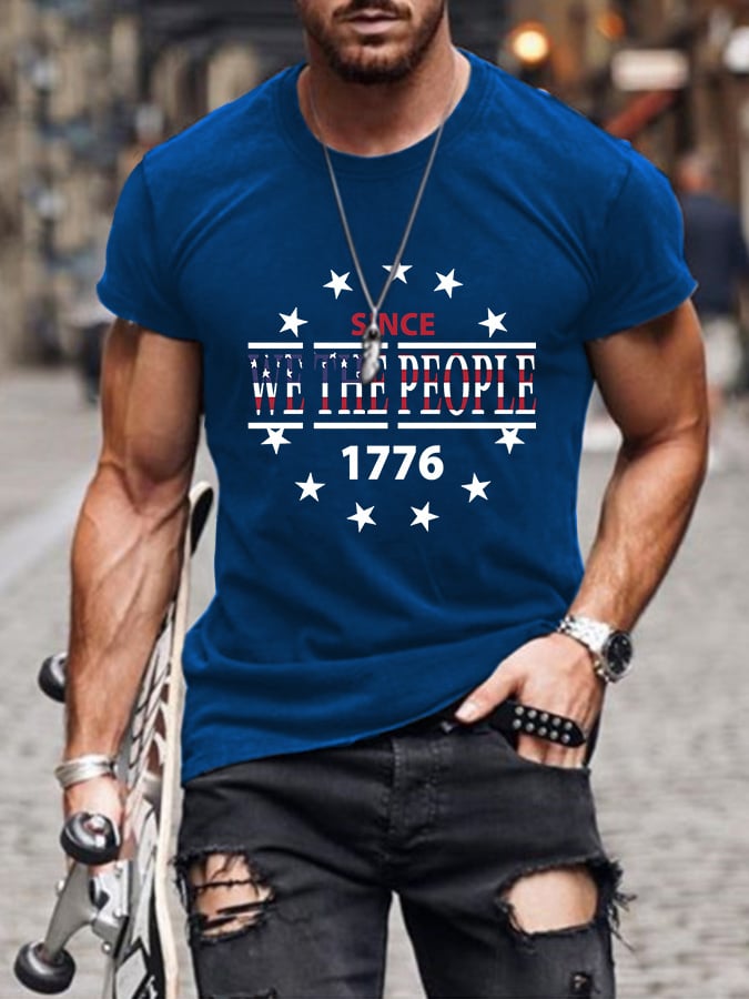 Men's Casual Print Short Sleeve T-Shirt