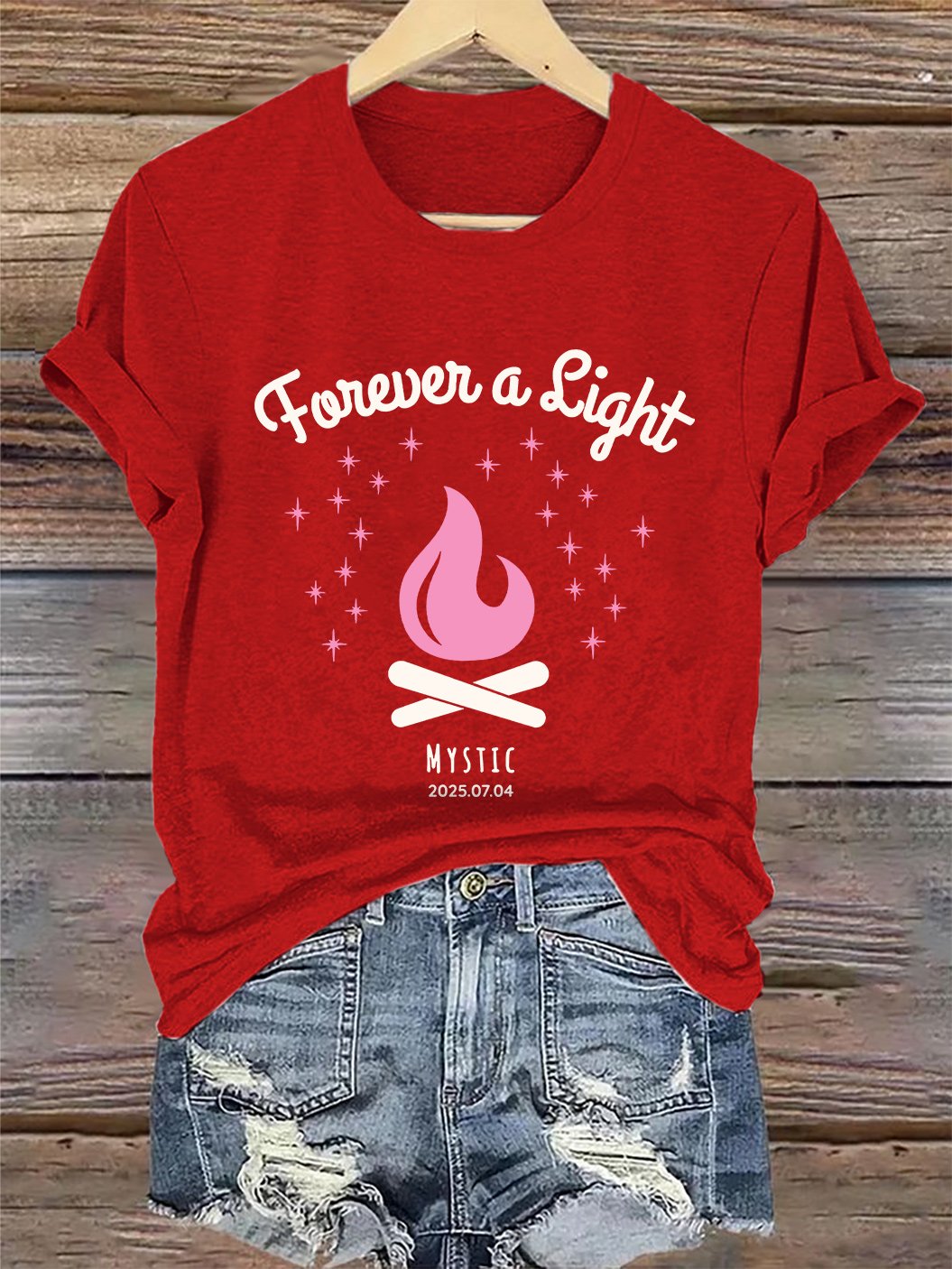 🙏💔Join us in praying for Texas.🙏Retro Forever A Light Mystic 2025.07.04 Print T-Shirt