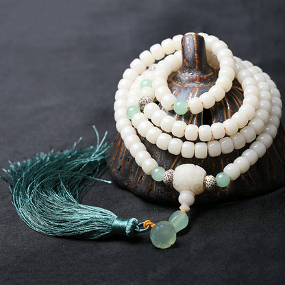 White Garnet Gemstone Bracelet, Crystal Beads Bracelet