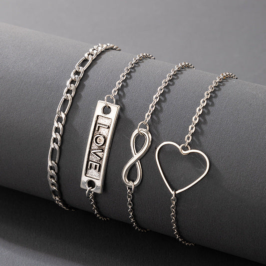 Set of 4 Chain Bracelets, Boho Bracelets For Women