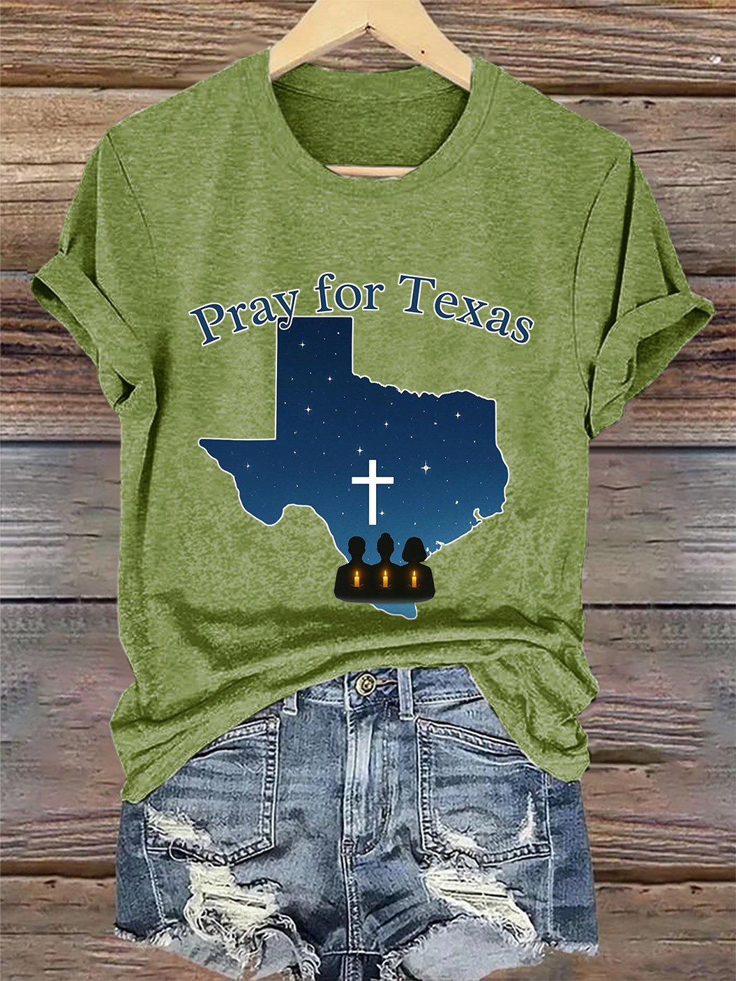 🙏💔Join us in praying for Texas.🙏Retro Texas Strong Pray For Texas Print T-Shirt