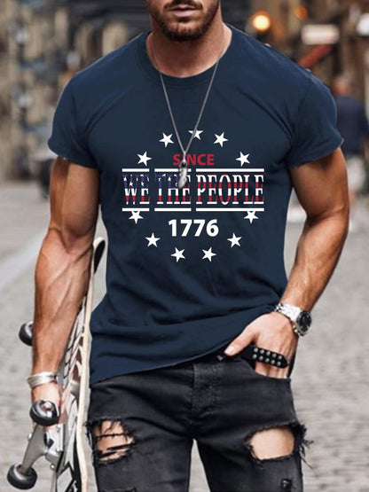 Men's Casual Print Short Sleeve T-Shirt