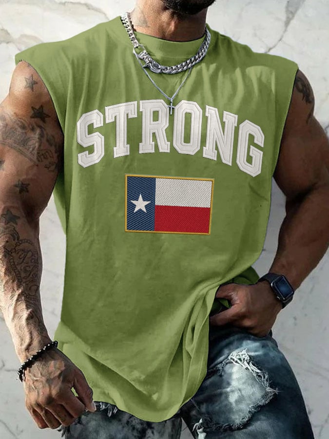 🙏💔Join us in praying for Texas.🙏Retro Men's Texas StrongPrint Tops Tank