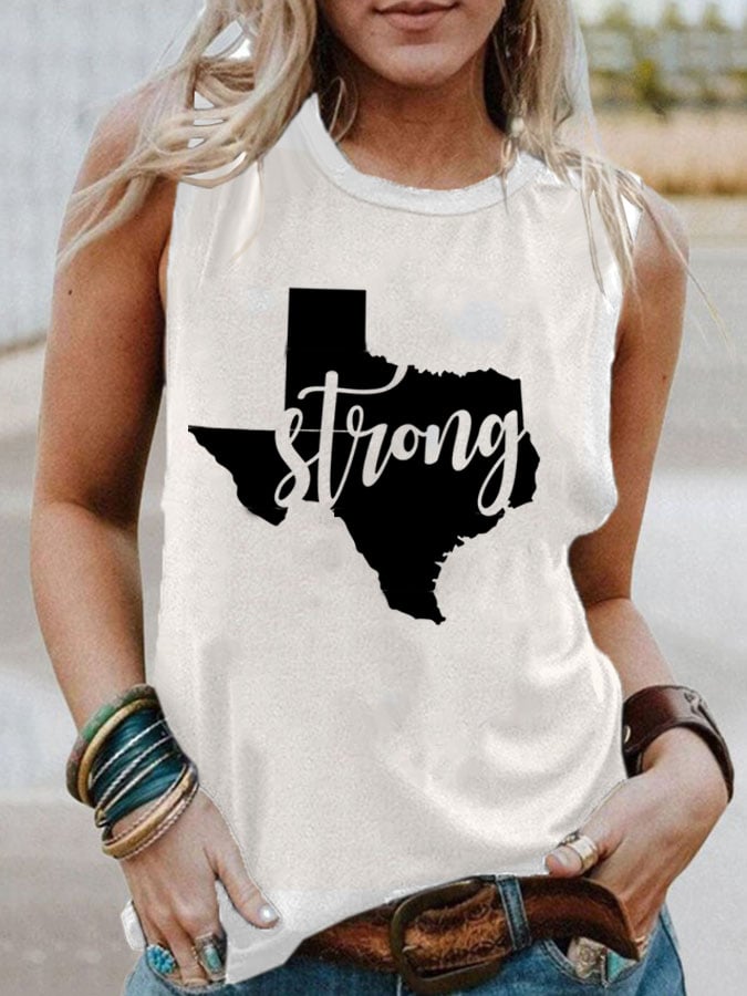 Women's Texas Strong Print Tank Top