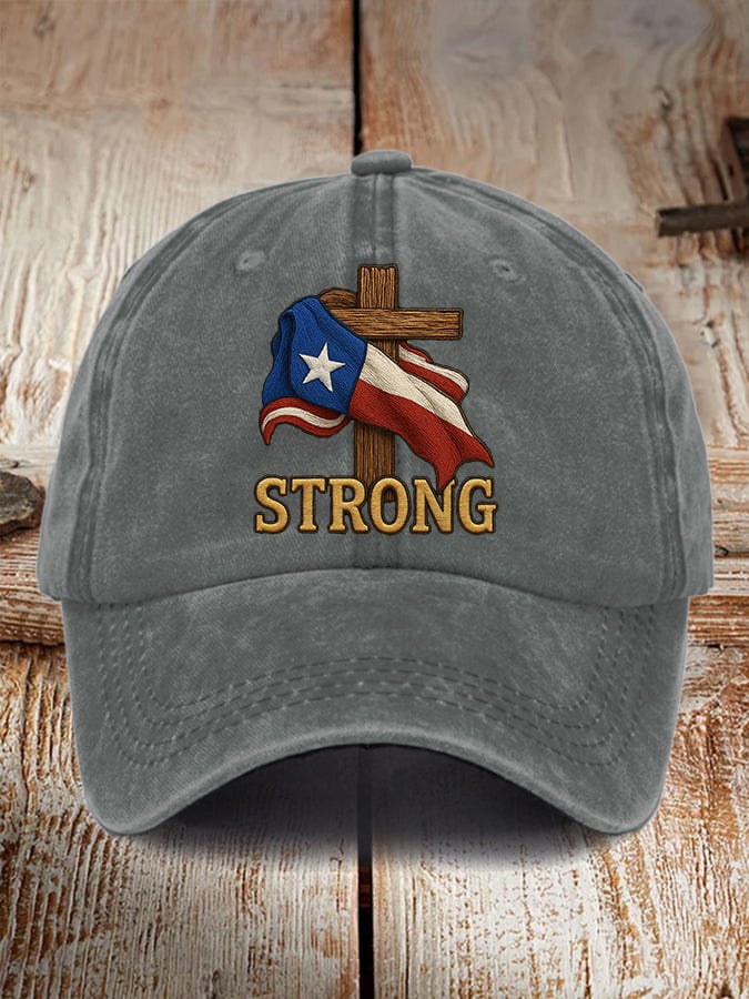 🙏💔Join us in praying for Texas.🙏Retro Texas Strong Faith Cross Print Baseball Cap