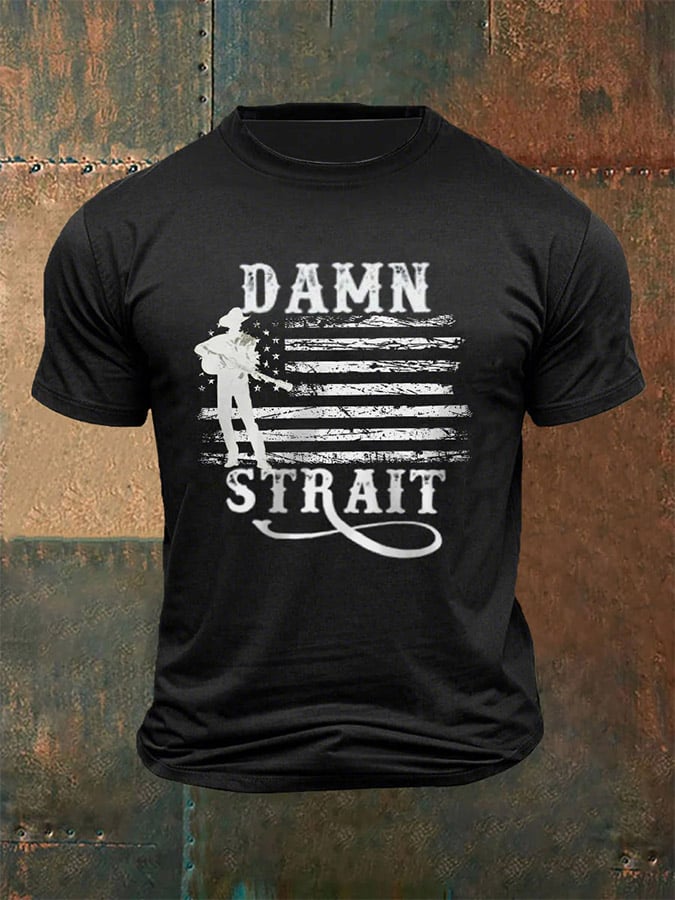 🙏💔Join us in praying for Texas.🙏Men's Damn Strait Country Music Fan T-shirt