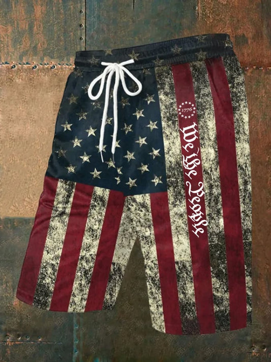 Men's We The People Printed Shorts (With Pockets)