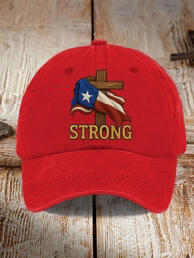 🙏💔Join us in praying for Texas.🙏Retro Texas Strong Faith Cross Print Baseball Cap