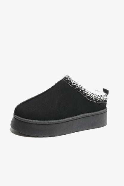 Faux Fur Center-Seam Slippers