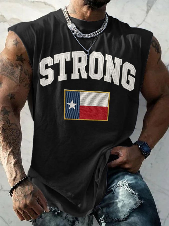🙏💔Join us in praying for Texas.🙏Retro Men's Texas StrongPrint Tops Tank