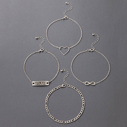 Set of 4 Chain Bracelets, Boho Bracelets For Women